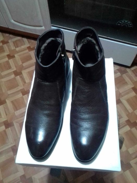 Ботинки мужские осенние новые, натуральная кожа, коричневые, 41 р.