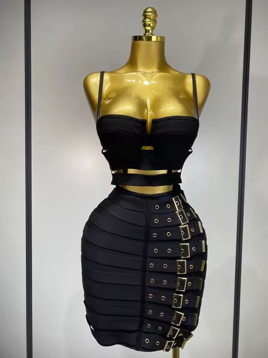 Compleu dama negru bandage