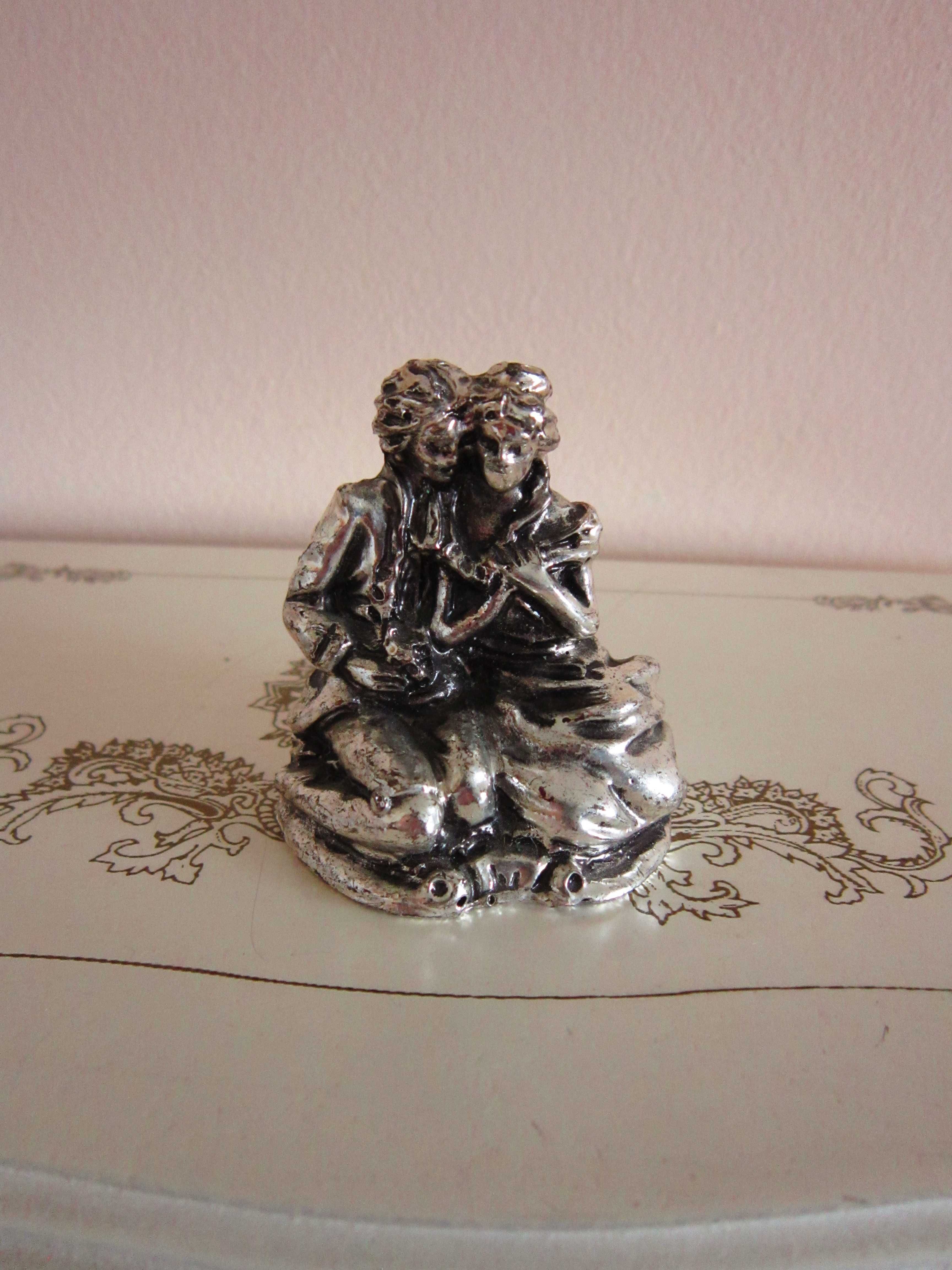cadou rar Romeo si Julieta-TheLovers miniatura argintata vintage Italy
