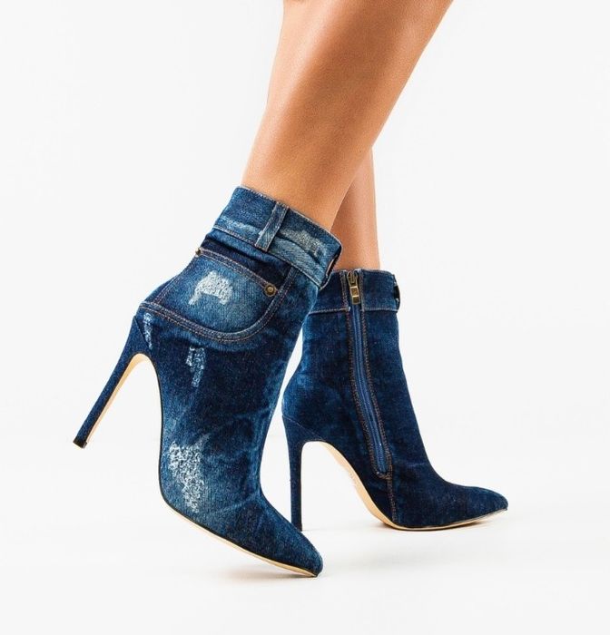Botine elegante jeans,super model, noi,cutie