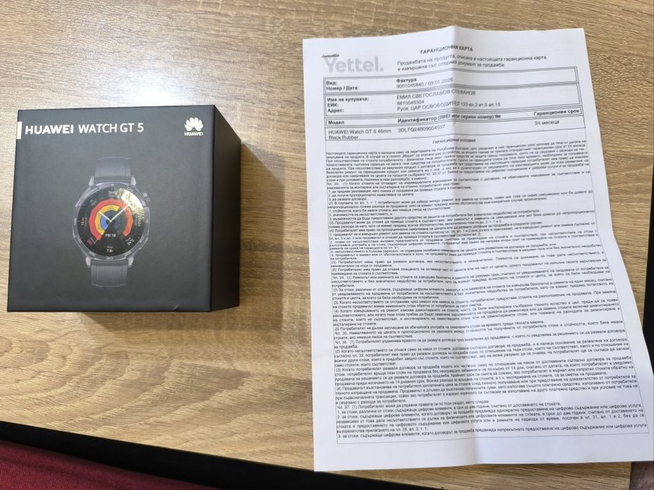Смарт часовник-Huawei watch gt 5-Топ състояние!