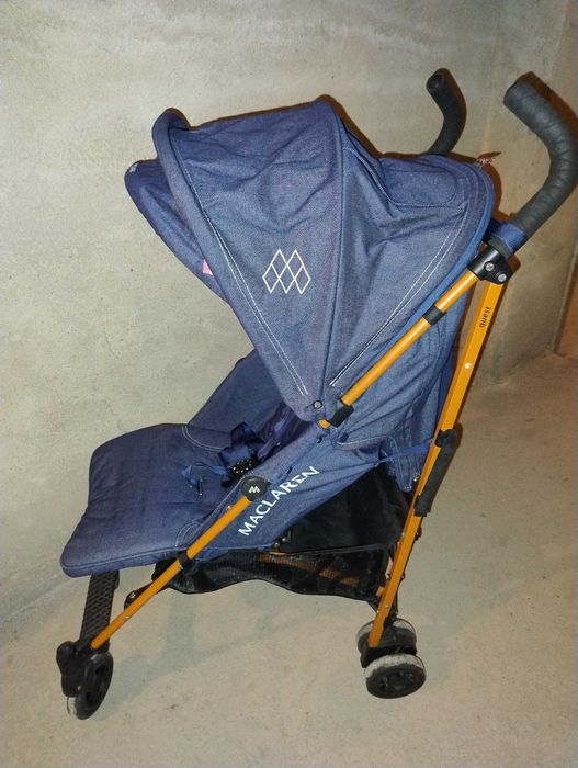 Количка тип чадър McLaren quest Denim в отлично състояние + аксесоари
