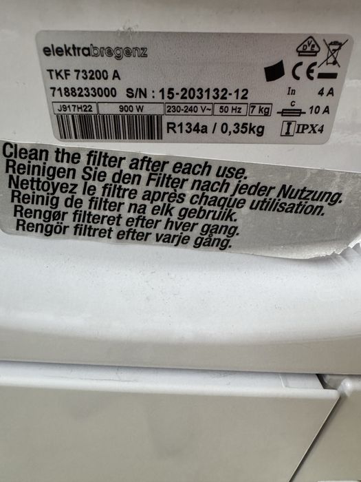 Сушилня 7кг А++ термопомпа Elektrabregenz /Beko / Germany Гаранция