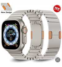 Curea Husa Metalic Style Titanium Color Ceas Apple Watch Iphone