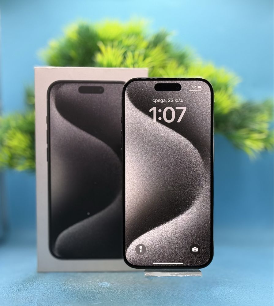 ГАРАНЦИОНЕН!!! Apple iPhone 15 Pro, 128GB, 5G, Black Titanium