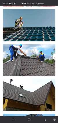 Montaj reparații de urgență acoperișuri