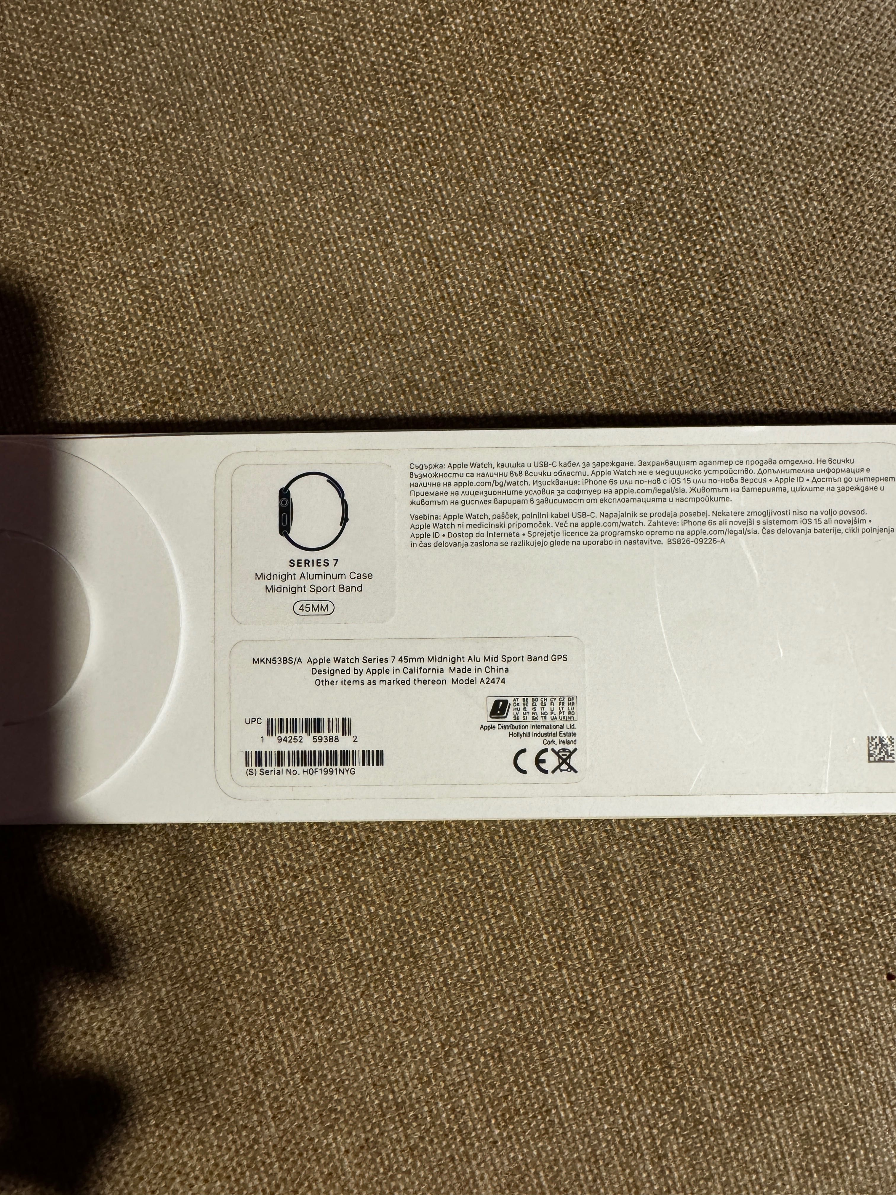 Apple watch Series 7, Midnight Aluminium case