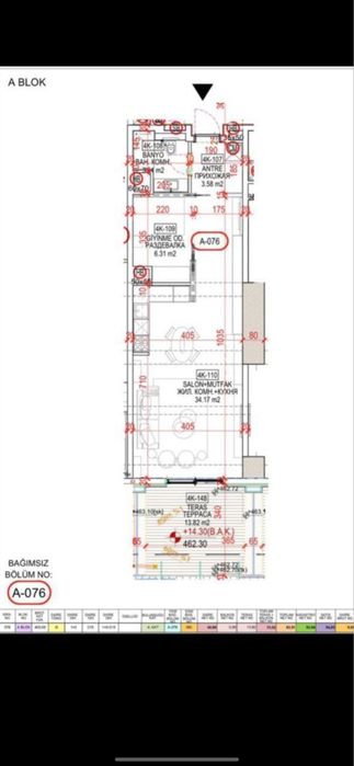 Продается Квартира Коробка Ташкент Сити 55м²+12м² 3/4/51 Шайхантахур