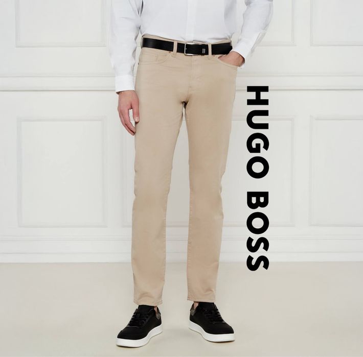 Blugi Hugo Boss H-Delaware 5, Marime: 32/32, Crem, Originali - Noi!