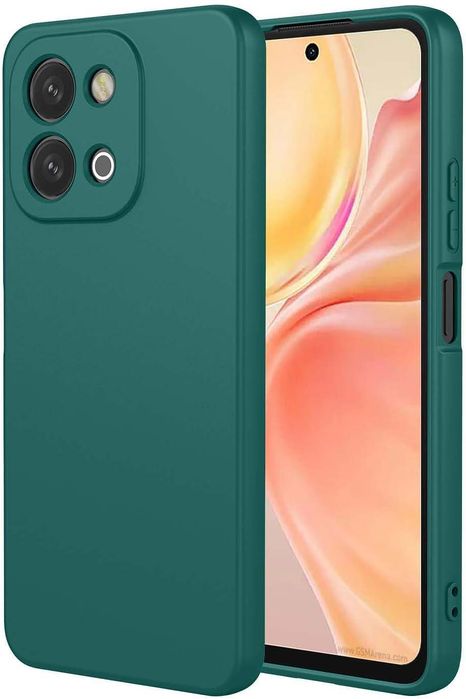 Матов силиконов кейс за xiaomi redmi 15c - тъмно зелен