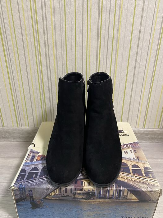 Осенние сапоги замшевая