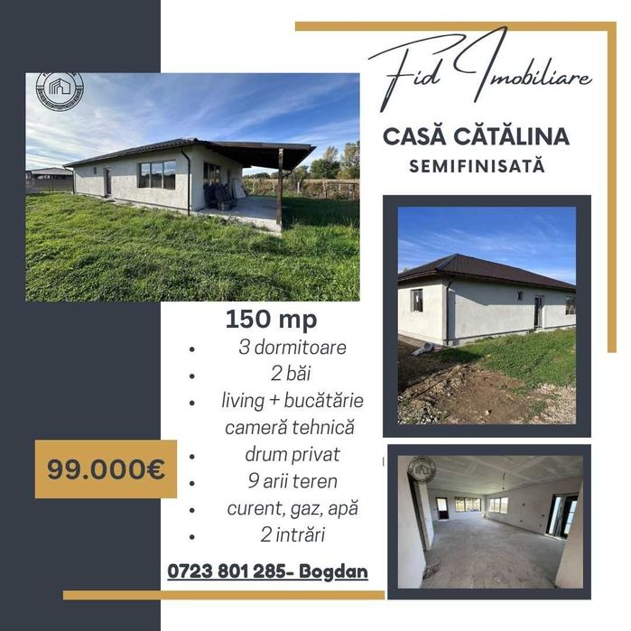 Casa semifinisata la intrare in Catalina