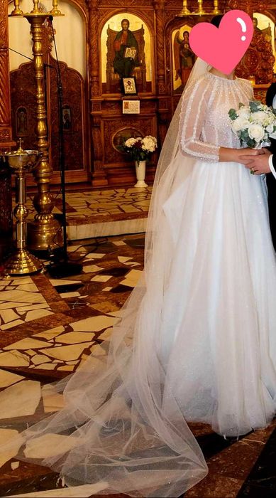 Rochie mireasa+voal