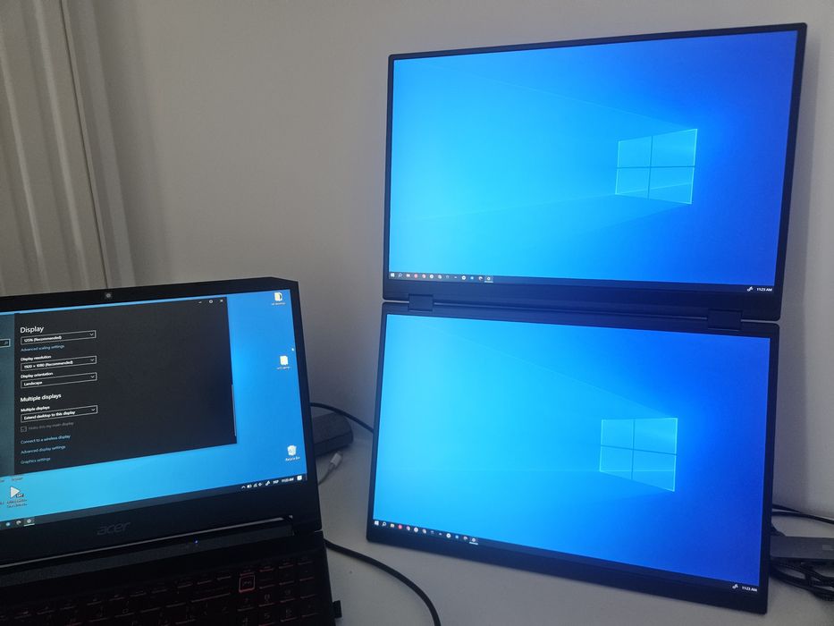 Monitor portabil dual EHOMEWEI X1 — 16" FHD ×2, culori superbe, star