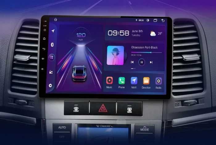 Navigatie android 12  Hyundai Santa Fe , carplay si android auto