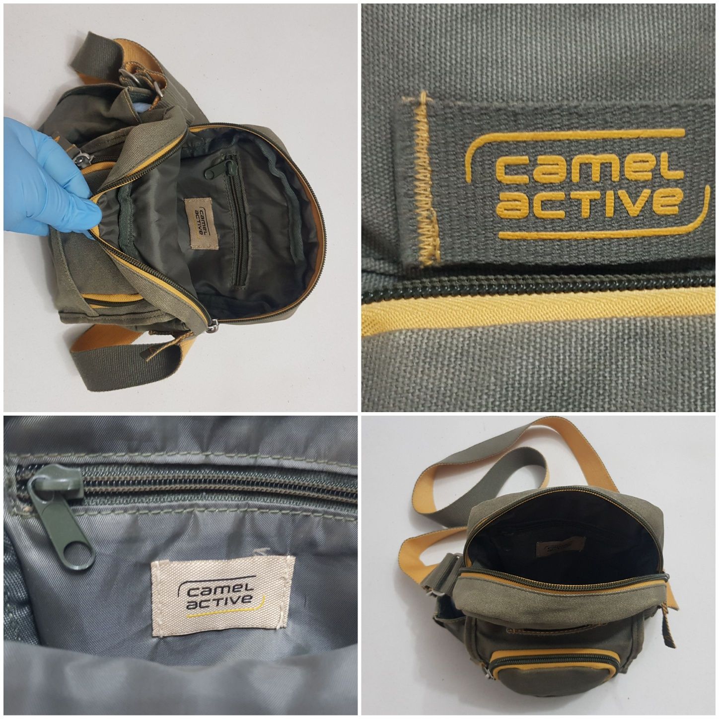 Geanta umăr Camel Active, Geantă crossover, culoare kaki, nisip