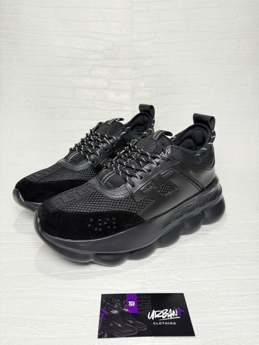 Adidasi Versace Chain Reaction Black – Premium • Full Box