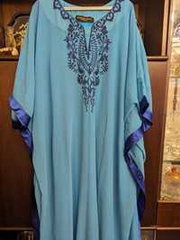 Продам яркую бирюзового цвета платье как абайя