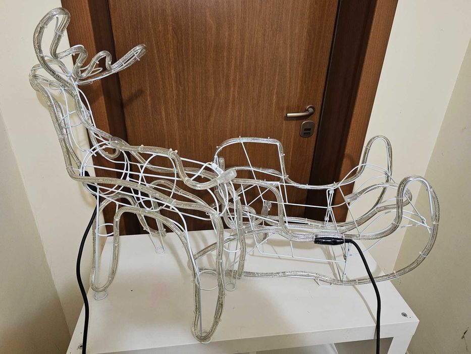 Еленче със шейна LED коледна украса
