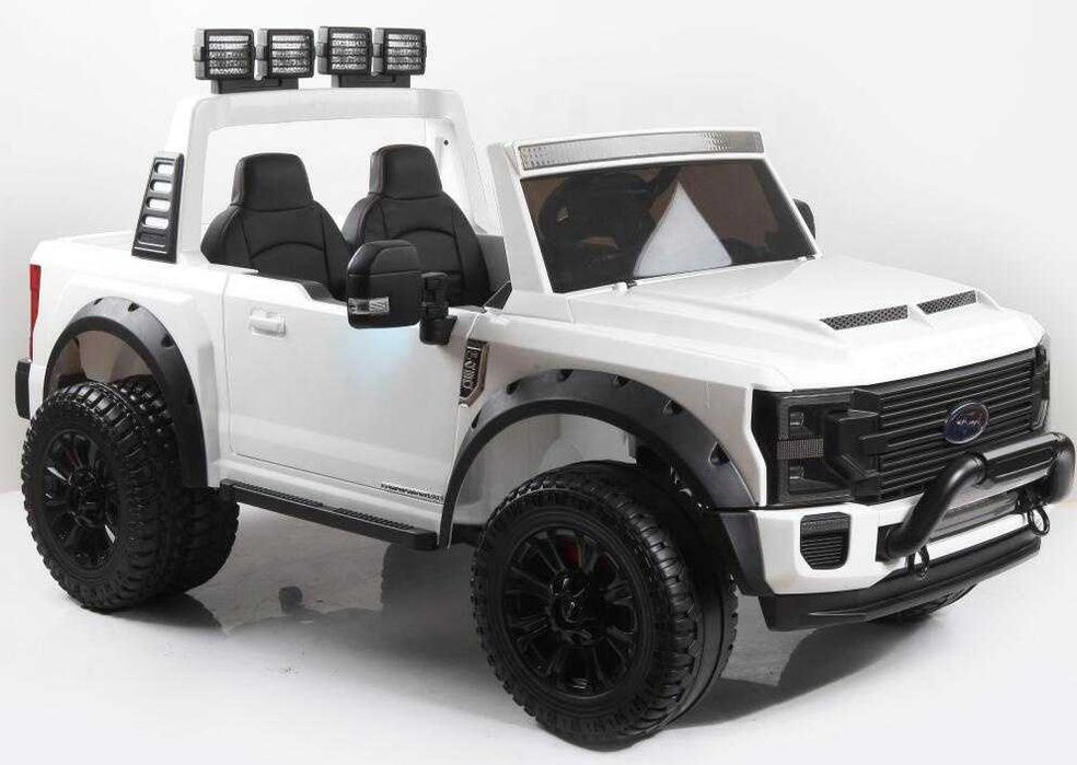 Masinuta electrica pentru copii Ford Super Duty F450, 4x4, 180W #Alb