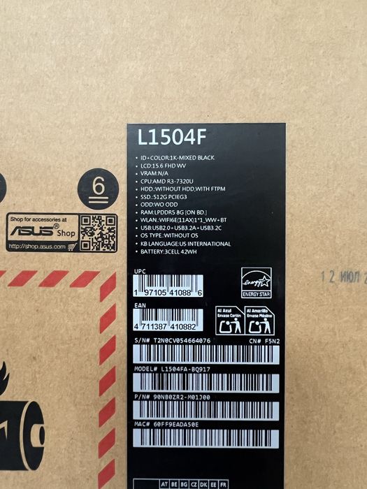 ASUS VivoBook Go 15 SOTILADI !!! MODELI :L1504FA-BQ917