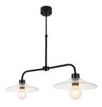 Lustra stil industrial Sticlă și Metal – Design Transparent