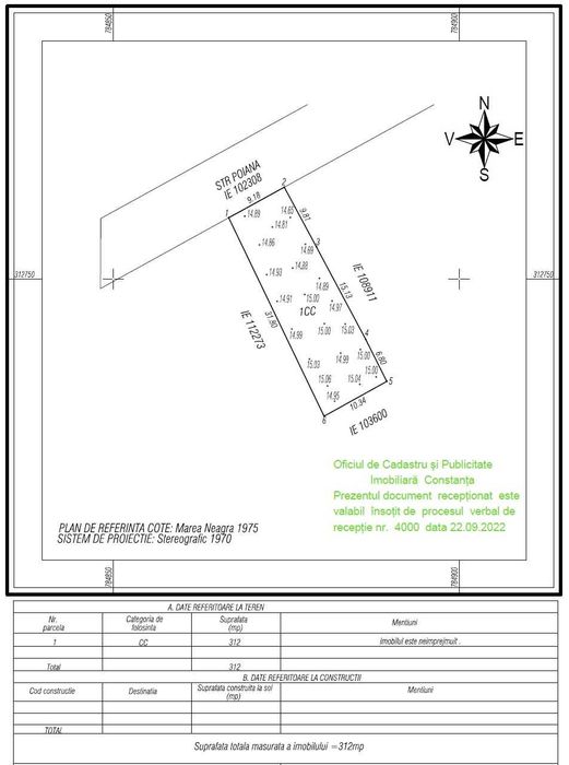 Teren 312mp Ovidiu–Str. Peninsulei, autorizație și utilități,lângă lac