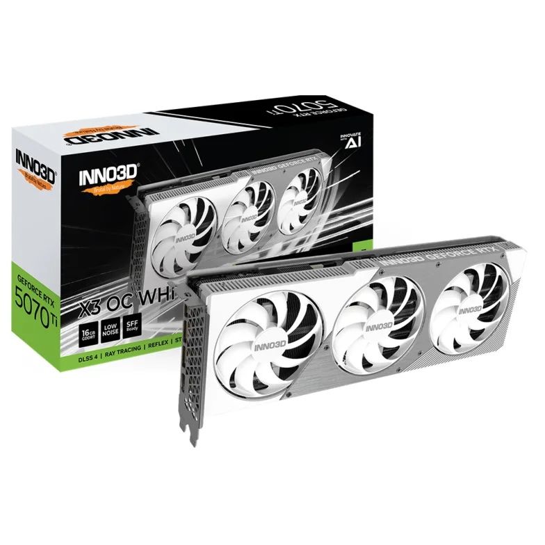 Видеокарта INNO3D GeForce RTX 5070 Ti X3 OC White 16GB GDDR7