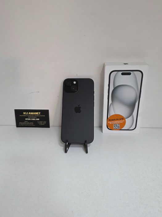 iPhone 15, Bat. 100%, Garantie - KLI Amanet