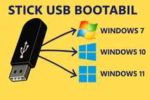 Stick bootabil Windows 7 , 8 , 10 , 11