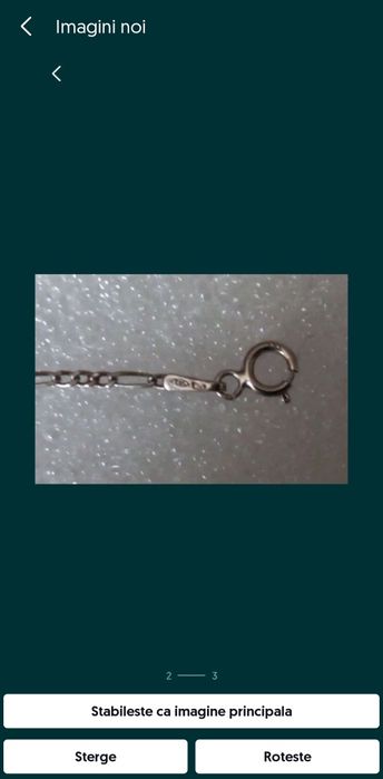 Lănțișor aur alb 14k