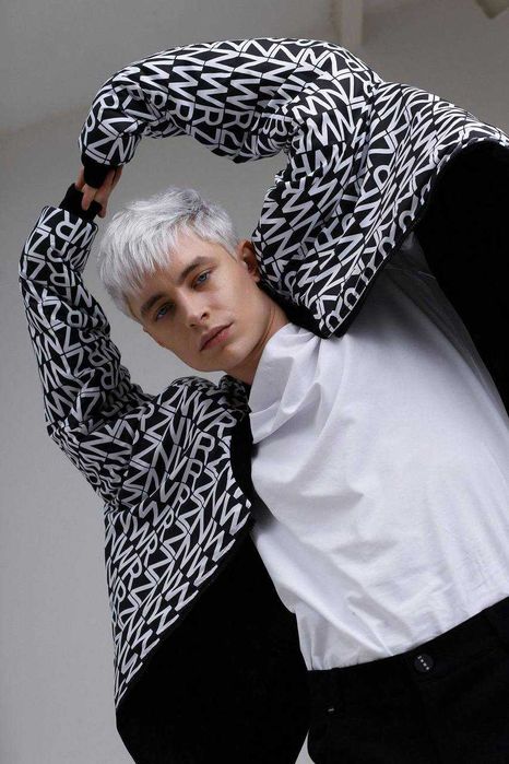 Пуховик мужской 2в1 бренд ZNWR черная куртка оверсайз