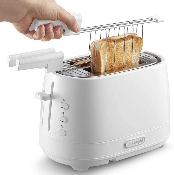 ПРОМО 2г Гаранция Нов Тостер DeLonghi CTLAP2203W Контрол на Изпичане