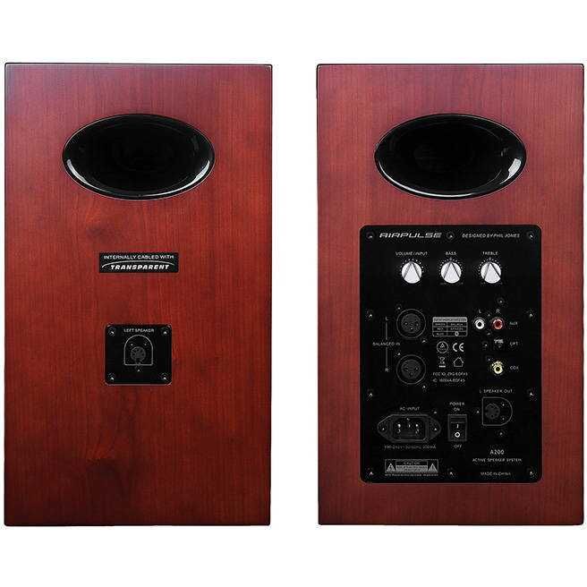 Edifier Airpulse A200 Speakers 2.0 negru lemn de cires