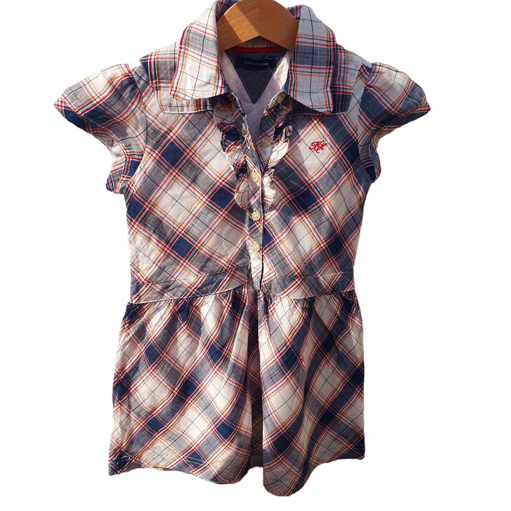 Rochie noua 3-4 ani Tommy Hilfiger 98-104, bumbac, carouri