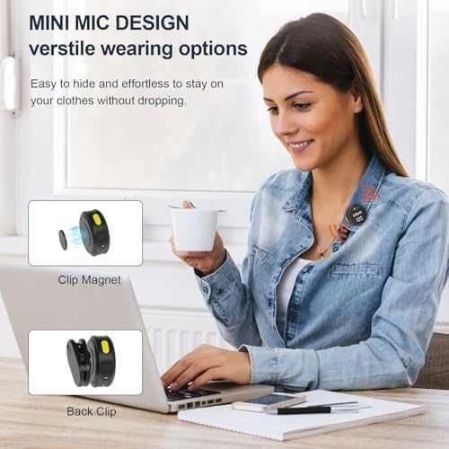 Нов Безжичен микрофон за iPhone Android TikTok Vlog USB-C 40 часа