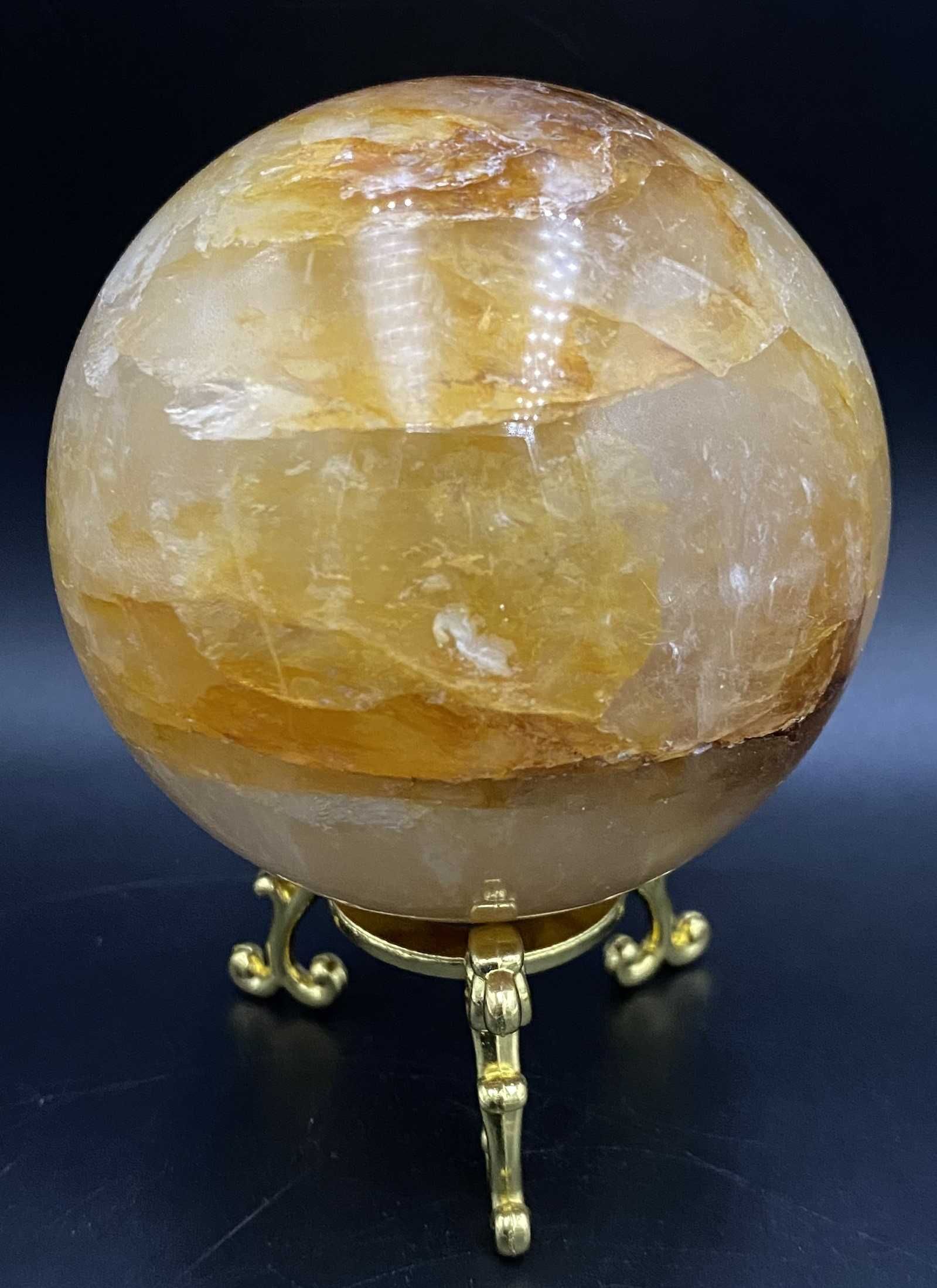 Cristale/Minerale-Cuart Hematoid Galben-sfera din piatra semipretioasa