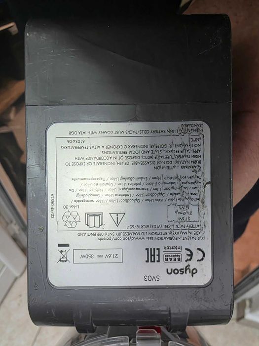 Прахосмукачка Dyson V6 Slim Origin, вертикална, безжична, 0.4 л