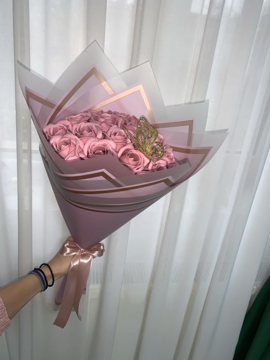 Buchet cu trandafiri din sapun