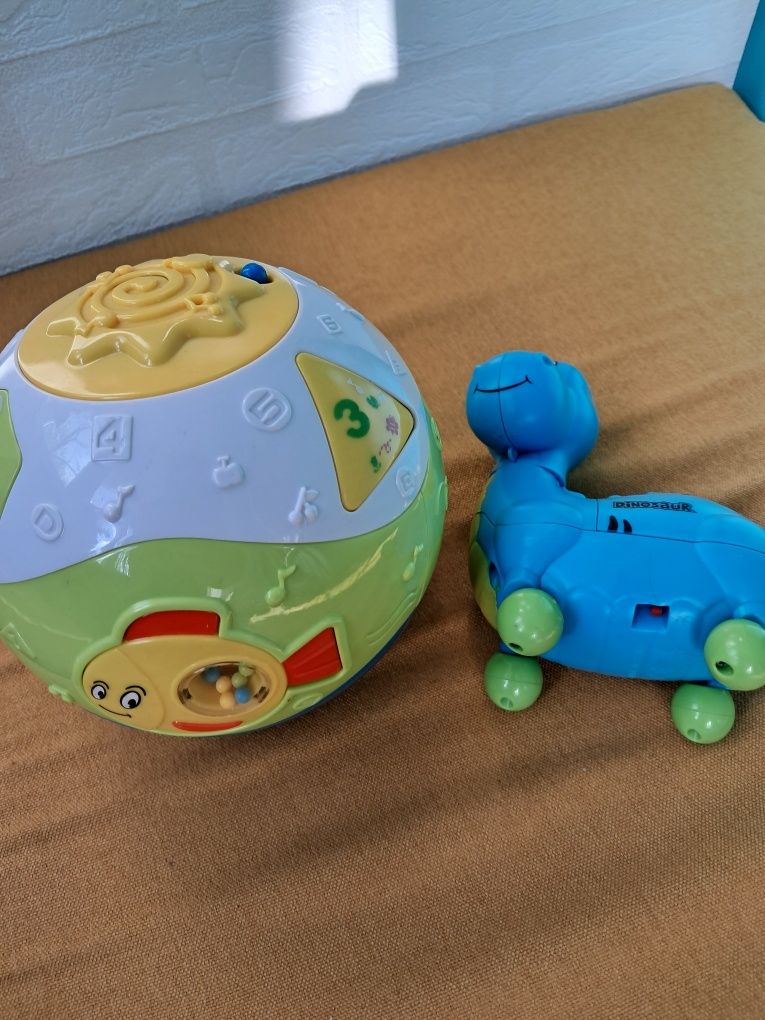 Set jucarii interactive educationale minge dinozaur