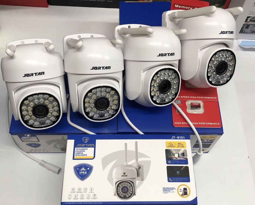 4x Camera Smart AI Color Video Supraveghere 2k 28Led Long IR Sd-64Gb