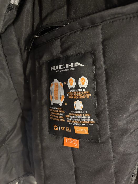 Geaca Moto Piele Naturala Richa DAYTONA / D3O / Marime 54