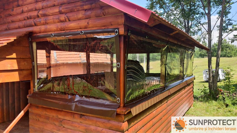 Folie Transparenta PVC. Rulou casetat, Rulou Simplu, Panou cu butoni.