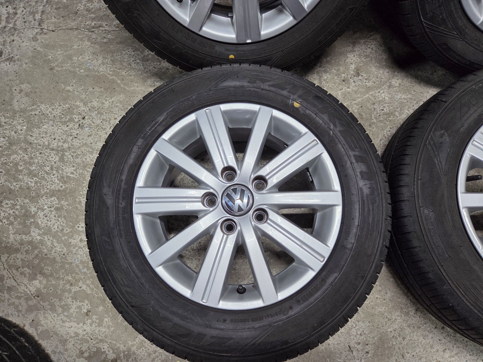 Set Jante Aliaj 5x112 pe 15 VW Golf 6 7 Touran Caddy Anvelope 195/65/1