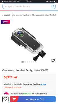 Carcasa scufundari  Insta 360 X3, sigilata!!!