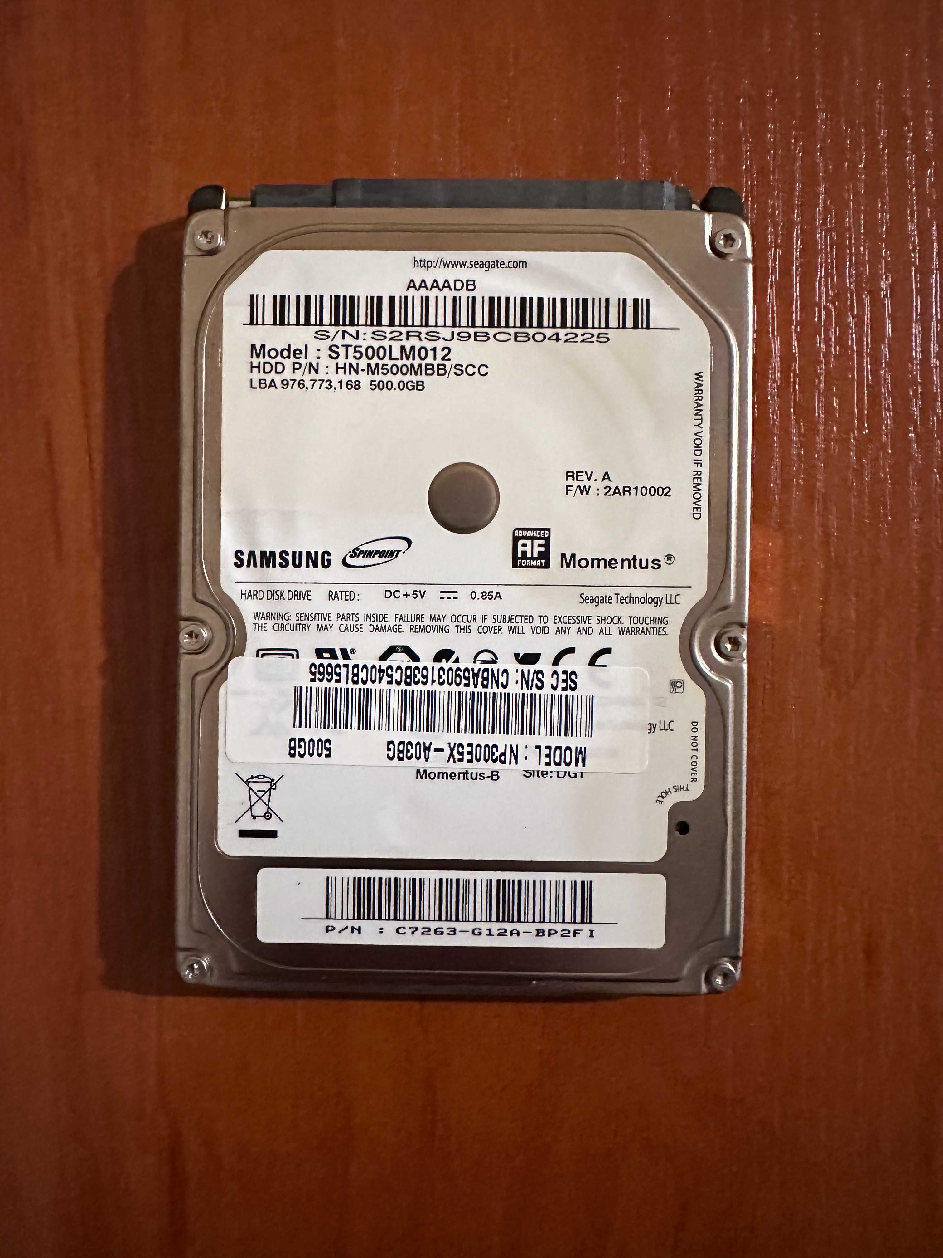 HDD за лаптоп 500GB Samsung ST500LM012 SATA