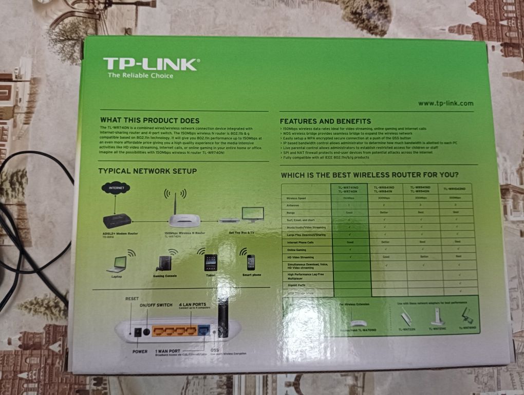 Рутер TP-LINK TL-WR740N Wireless