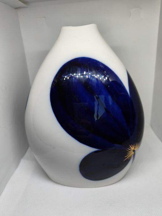 Ваза ЛФЗ синие цветы