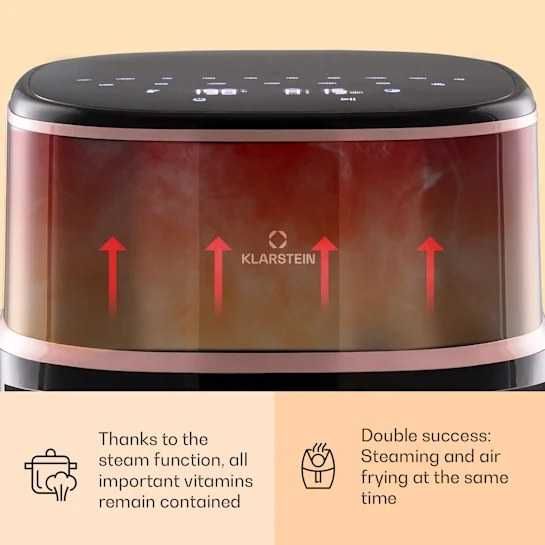 Klarstein Фритюрник с горещ въздух, с функция за готвене на пара