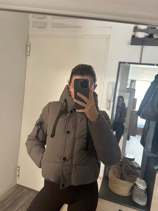 Дамско сиво зимно яке, S размер